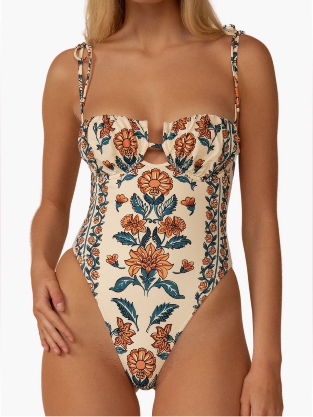 New Montce Winona Floral Underwire One Piece Swimsuit